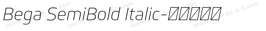 Bega SemiBold Italic字体转换